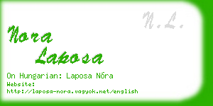 nora laposa business card